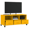 TV-taso sinapinkeltainen 100,5x39x43,5 cm teräs