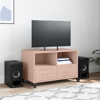 TV-taso pinkki 68x39x43,5 cm kylmävalssattu teräs