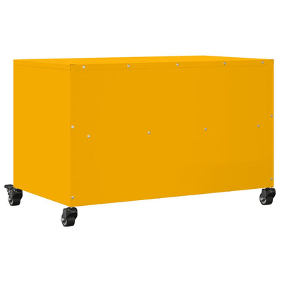 TV-taso sinapinkeltainen 68x39x43,5 cm kylmävalssattu teräs