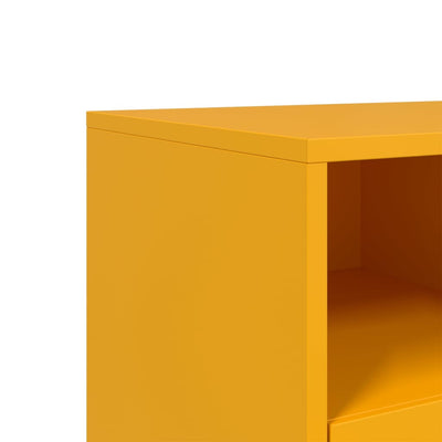 TV-taso sinapinkeltainen 68x39x43,5 cm kylmävalssattu teräs
