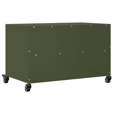 TV-taso oliivinvihreä 68x39x43,5 cm kylmävalssattu teräs