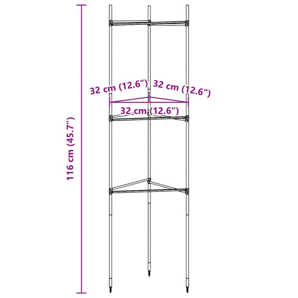 Tomaattihäkki Dunarica 116cm (2 kpl teräs ja pp)