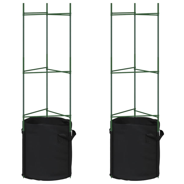 Tomaattihäkki kasvipussilla Dunarica 116cm (2 kpl teräs ja pp)