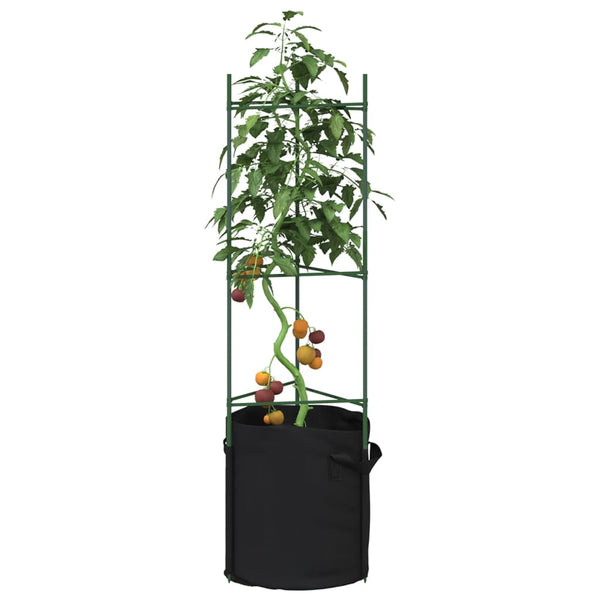Tomaattihäkki kasvipussilla Dunarica 116cm (2 kpl teräs ja pp)