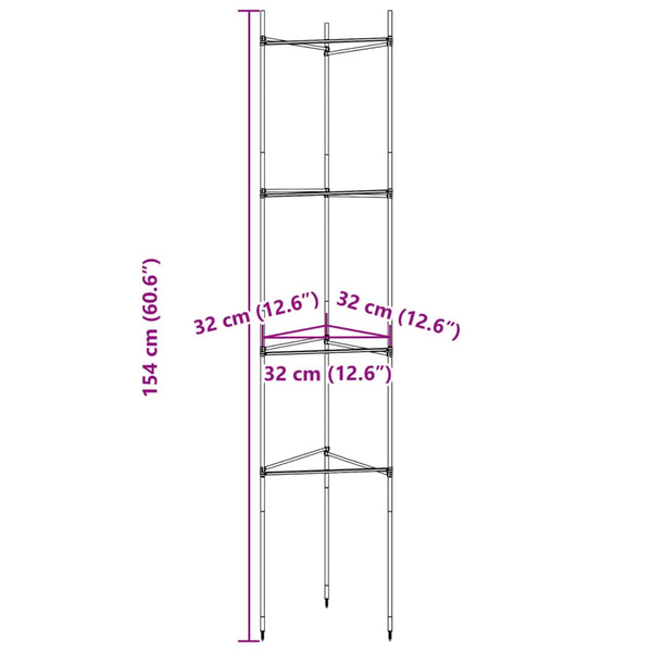 Tomaattihäkki Dunarica 154cm (2 kpl teräs ja pp)