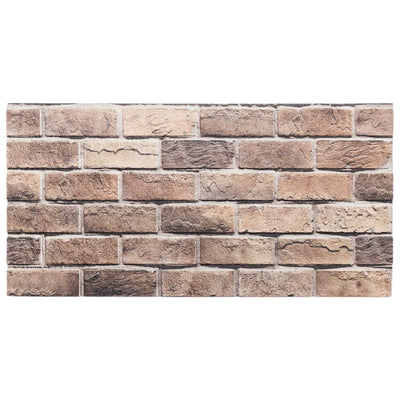 3D-seinäpaneelit 10 kpl ruskea 100x50 cm EPS