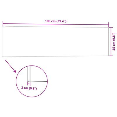 3D-seinäpaneelit 14 kpl antrasiitti 100x25 cm EPS