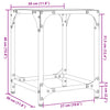 Sohvapöytä läpinäkyvä lasinen pöytälevy 30x30x40 cm teräs