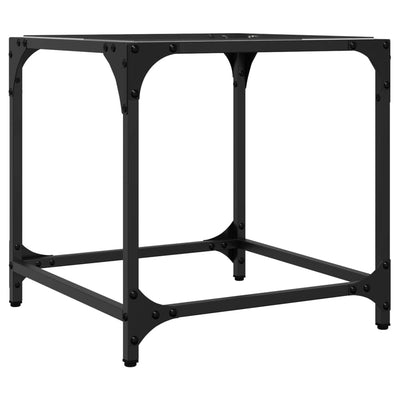 Läpinäkyvä sohvapöytä Gaftan 40x40x40cm (lasinen pöytälevy teräs)