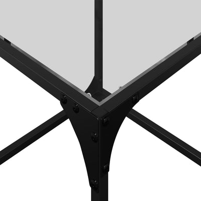 Läpinäkyvä sohvapöytä Gaftan 40x40x40cm (lasinen pöytälevy teräs)