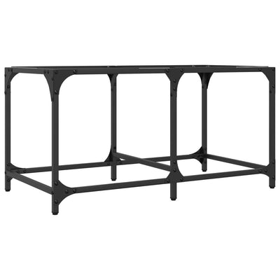 Läpinäkyvä sohvapöytä Gorcea 78,5x40x40cm (lasinen pöytälevy teräs)