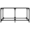 Musta sohvapöytä Gorcea 78,5x40x40cm (lasinen pöytälevy teräs)