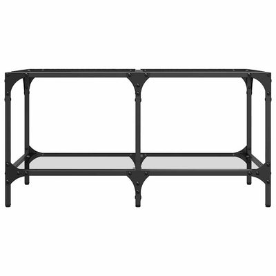 Läpinäkyvä sohvapöytä Carosela 78,5x40x40cm (lasinen pöytälevy teräs)