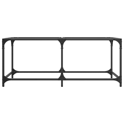 Läpinäkyvä sohvapöytä Gorcea 98,5x50x40cm (lasinen pöytälevy teräs)