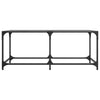 Musta sohvapöytä Gorcea 98,5x50x40cm (lasinen pöytälevy teräs)