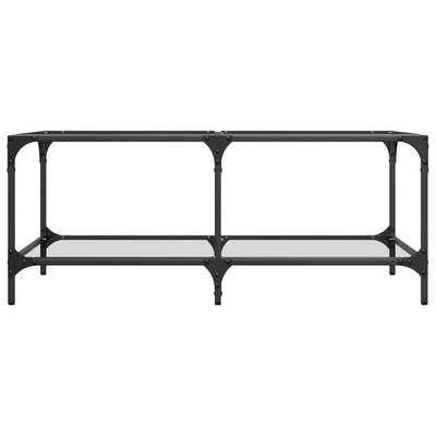 Läpinäkyvä sohvapöytä Carosela 98,5x50x40cm (lasinen pöytälevy teräs)