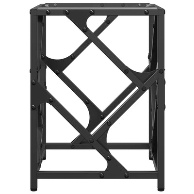 Läpinäkyvä sohvapöytä Babescu 30x30x41cm (lasinen pöytälevy teräs)