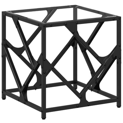 Läpinäkyvä sohvapöytä Babescu 40x40x41cm (lasinen pöytälevy teräs)