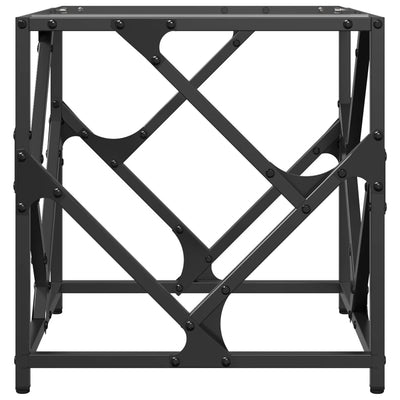 Läpinäkyvä sohvapöytä Babescu 40x40x41cm (lasinen pöytälevy teräs)