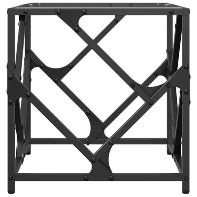 Läpinäkyvä sohvapöytä Babescu 40x40x41cm (lasinen pöytälevy teräs)