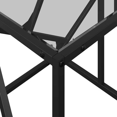 Läpinäkyvä sohvapöytä Madisyn 78,5x40x41cm (lasinen pöytälevy teräs)