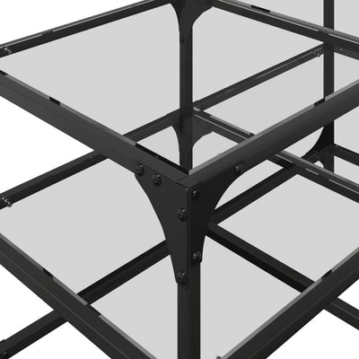 Läpinäkyvä sohvapöytä Lusting 78,5x40x45cm (lasinen pöytälevy teräs)