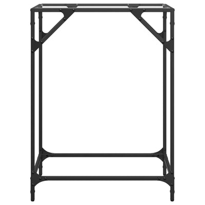Konsolipöytä läpinäkyvä lasinen pöytälevy 60x35x81 cm teräs