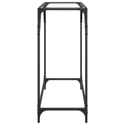 Konsolipöytä läpinäkyvä lasinen pöytälevy 80x35x81 cm teräs