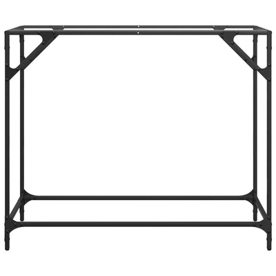 Konsolipöytä läpinäkyvä lasinen pöytälevy 98x35x81 cm teräs