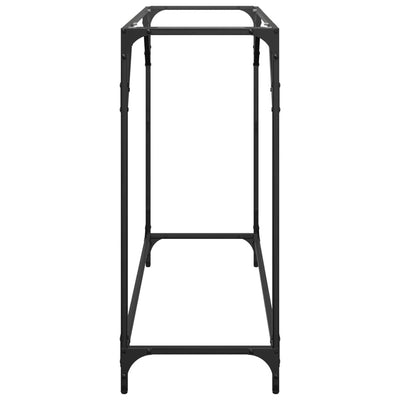 Konsolipöytä läpinäkyvä lasinen pöytälevy 98x35x81 cm teräs