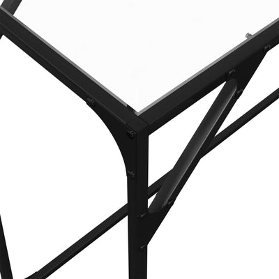 Läpinäkyvä konsolipöytä Constantion 98x35x81cm (lasinen pöytälevy, teräs)