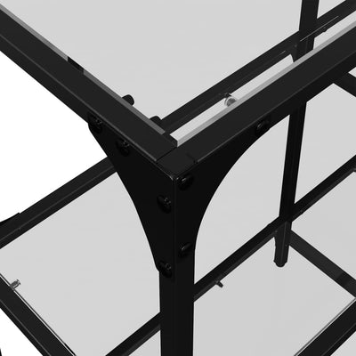 Läpinäkyvä konsolipöytä Szetsi 98x30x81cm (lasinen pöytälevy, teräs)