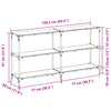 Konsolipöytä läpinäkyvä lasinen pöytälevy 158,5x30x81 cm teräs