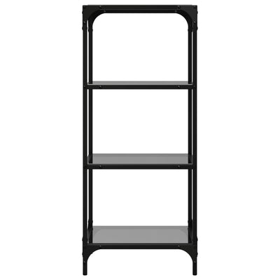 Musta säilytysteline Stenuta 40x30x95cm (lasinen pöytälevy teräs)