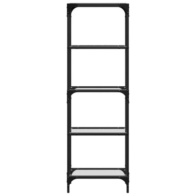 Säilytysteline läpinäkyvä lasinen pöytälevy Stenuta 40x30x123cm (teräs)