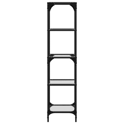 Säilytysteline läpinäkyvä lasinen pöytälevy Stenuta 40x30x123cm (teräs)