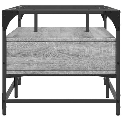 Sohvapöytä lasinen pöytälevy harmaa Sonoma 98,5x50x45 cm teräs