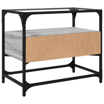 Harmaa tv-taso lasinen pöytälevy Scordili 60x35x51cm (puinen)