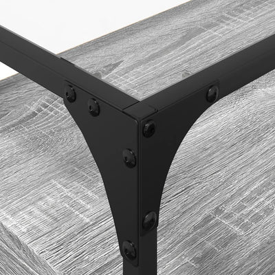 Harmaa tv-taso lasinen pöytälevy Scordili 60x35x51cm (puinen)