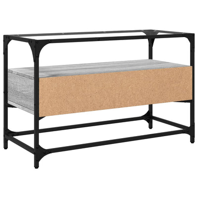 Harmaa tv-taso lasinen pöytälevy Scordili 80x35x51cm (puinen)