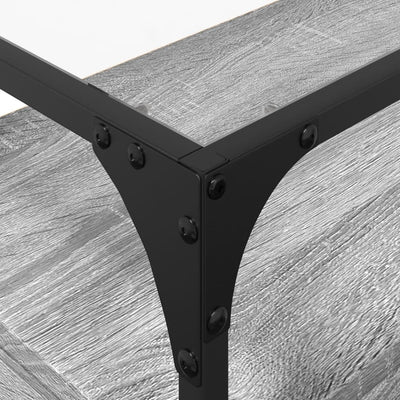 Harmaa tv-taso lasinen pöytälevy Scordili 80x35x51cm (puinen)