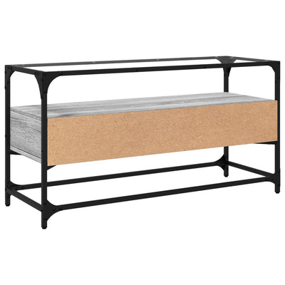 Harmaa tv-taso lasinen pöytälevy Scordili 98x35x51cm (puinen)