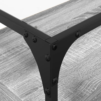 Harmaa tv-taso lasinen pöytälevy Scordili 98x35x51cm (puinen)