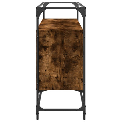 Savutammi tv-taso lasinen pöytälevy Henretta 98x35x81cm (puinen)