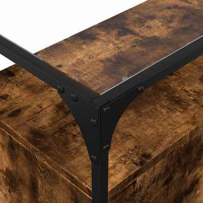 Savutammi tv-taso lasinen pöytälevy Henretta 98x35x81cm (puinen)