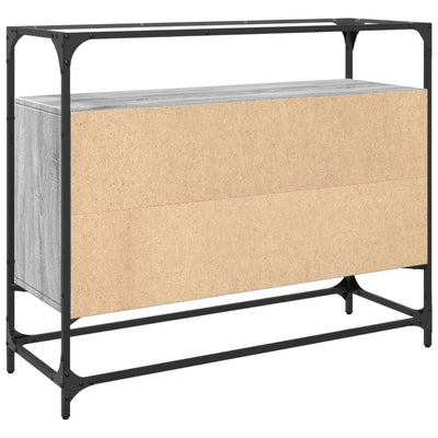 Harmaa tv-taso lasinen pöytälevy Henretta 98x35x81cm (puinen)