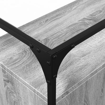 Harmaa tv-taso lasinen pöytälevy Henretta 98x35x81cm (puinen)