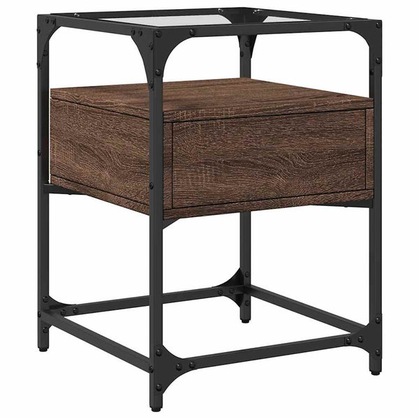 Ruskea yöpöydät Karie 40x40x55cm (2 kpl, tammi, puinen)