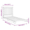 Sängynrunko sängynpäädyllä Busu 90x200cm (mänty)