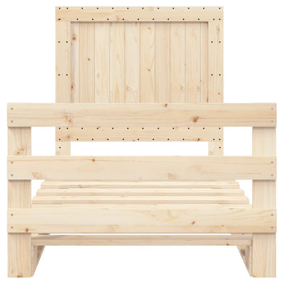 Sängynrunko sängynpäädyllä Busu 100x200cm (mänty)